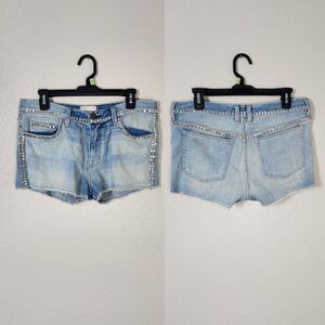 Current/Elliot The Boyfriend Short Silver Stud Wash No. 6007.-0001 Size 27 NWT